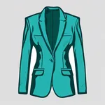 faded teal-colored blazer image